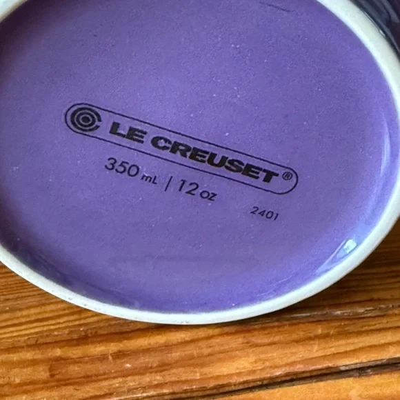 Le Creuset Purple Ceramic Coffee Mug Set ombré - Picture 5 of 5